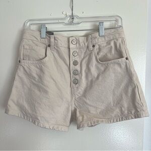 Reformation Charlie button fly high rise shorts